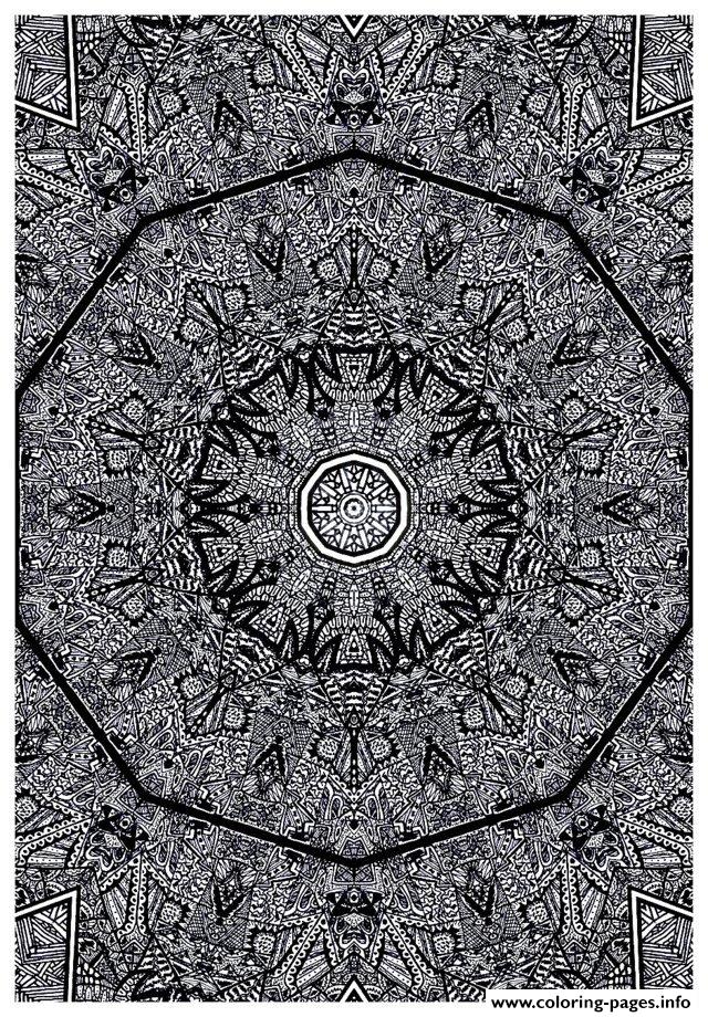 Adult Zen Anti Stress Kaleidoscope By Intentonabstract Coloring Pages